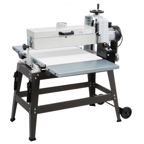 VEVOR 22"" Drum Sander with Stand & Extension Tables, 1.75HP 1440RPM Dual Motor Drum Sander for Woodworking - Variable Speed Conveyor Belt, 4"" Dust Col