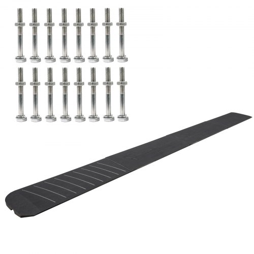 Vevor Curb Ramp Rubber Driveway Threshold Ramps 4-piece Expandable For Garage