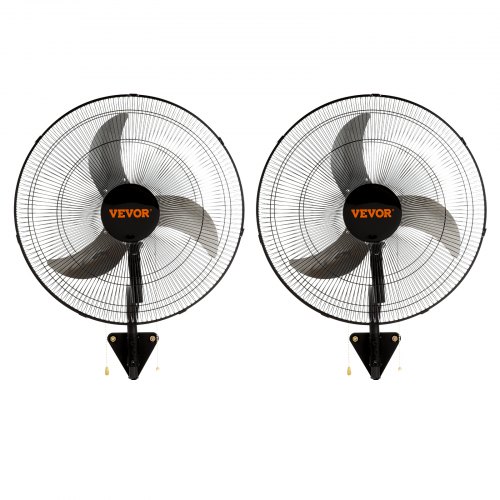 

VEVOR Wall Mount Fan, 2 PCS 18 inch Oscillating, 3-speed High Velocity Max. 4000 CFM Industrial Wall Fan for Indoor, Commercial, Residential, Warehouse, Greenhouse, Workshop, Basement, Garage,Black