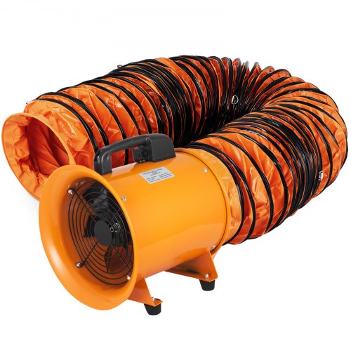 10" Portable Ventilation Fan Axial Blower Extractor Fan +10m Pvc Ducting