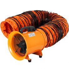 Vevor 8'' Extractor Fan Blower Portable W/5m Duct Hose Ventilator Pivoting