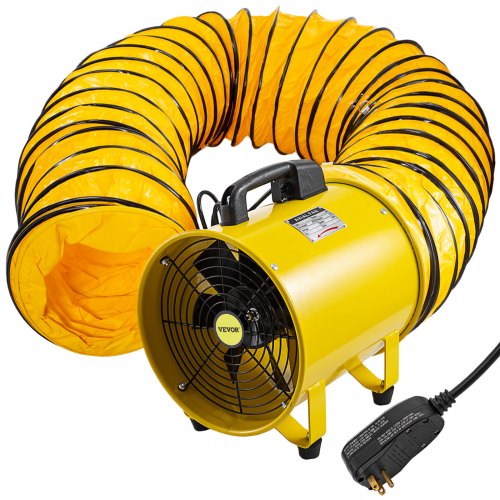 12'' Extractor Fan Blower 2 Speed 5m Duct Hose Chemical Low Noise Ventilation