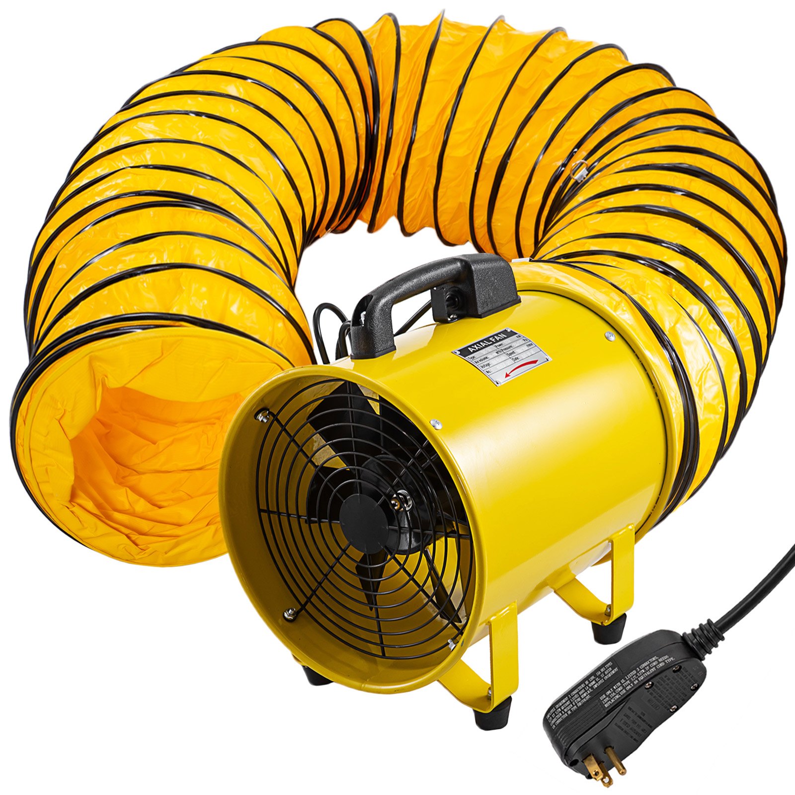 12'' Extractor Fan Blower 2 Speed 5m Duct Hose Chemical Low Noise Ventilation от Vevor Many GEOs