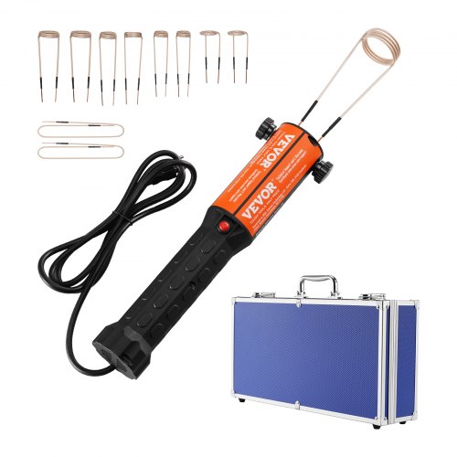 Vevor Magnetic Induction Heater Kit, 1000W 110V Portable Hand-Held Induction Heater With 10PCS Induction Coils, Flameless Induction Heater Bolt Remove-image