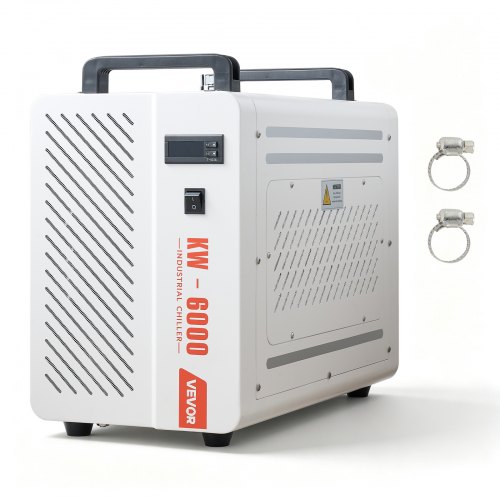 VEVOR Industrial Water Chiller 1365 BTU/h Water Cooler with Compressor, for 130W CO2 Laser Engraving & Cutting Machine, 3.17 Gal Tank Capacity, 2.38 GPM Max Flow, Industrial Chiller Cooling System