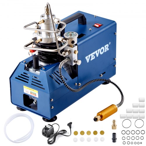 

VEVOR High Pressure Compressor, 4500PSI/30MPA/300BAR High Pressure Air Compressor, 1800W 110V Manual Stop Compressor