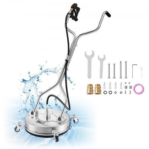 Vevor 16.5" Pressure Washer Surface Cleaner, Raised Handle, Stainless Steel, Po…