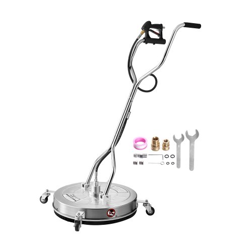 

24" Pressure Washer Surface Cleaner 4 Wheels Dual Handle 4500 Max PSI