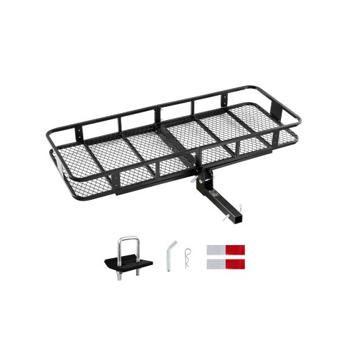 

VEVOR 500 lbs Hitch Cargo Carrier Folding Hitch Cargo Carrier with Stabilizer