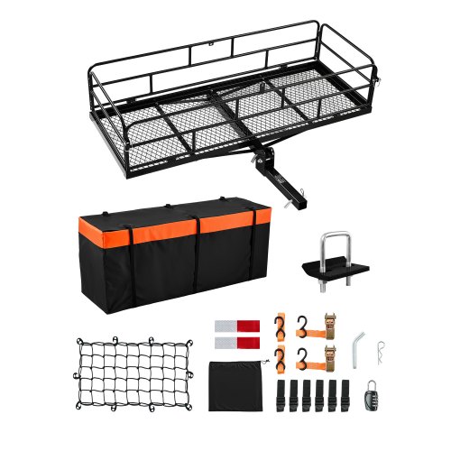 

VEVOR 500 lbs Hitch Cargo Carrier Folding Hitch Cargo Carrier with Cargo Net