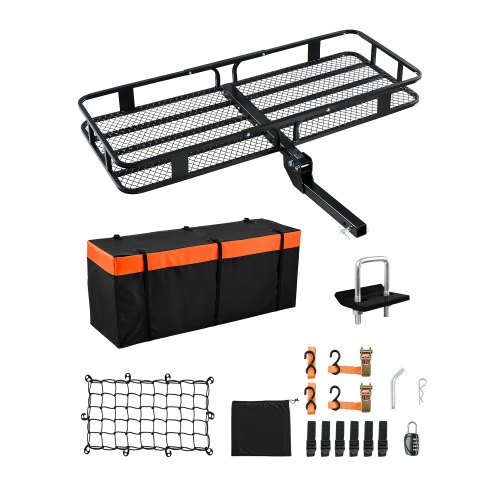 

VEVOR 500 lbs Hitch Cargo Carrier Folding Hitch Cargo Carrier with Cargo Net