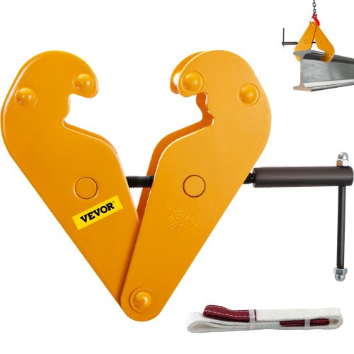 VEVOR 2200lbs/1ton Capacity Beam Clamp I Beam Lifting Clamp 3Inch-9Inch Opening Range Beam Clamps For Rigging Heavy Duty Steel Beam Clamp Tool Beam Ha