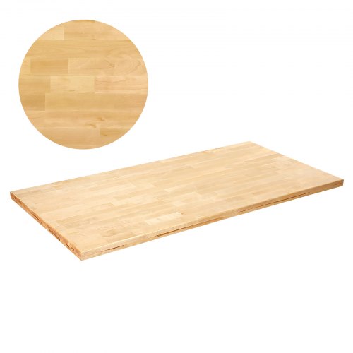 

VEVOR Wood Table Top, Holds up to 330 lb, 47.2" x 29.5" x 1.5" Rectangular Countertop for Height Adjustable Electric Standing Desk Frame, Universal Solid One-Piece Maple Desktop for Office & Home Desk