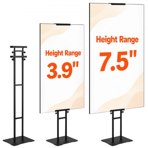 VEVOR Poster Stand, Adjustable Height Up to 1905 mm, Double-Sided Heavy Duty Pedestal Sign Holder, Floor Standing Sign Holder Banner Stand with Shock-