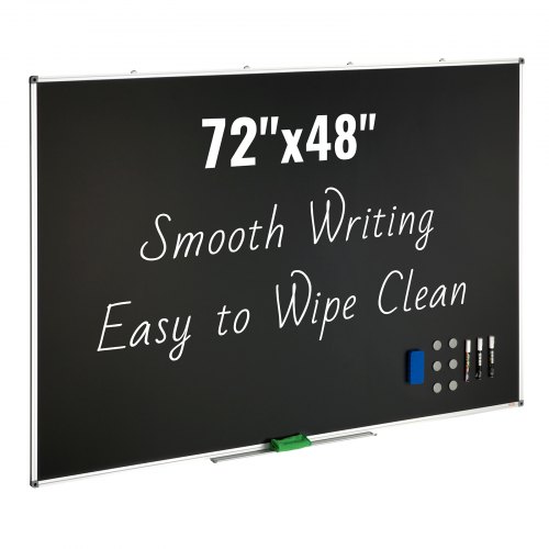 

VEVOR Chalk Board, 48 x 72 Inches Large Chalkboard with Aluminum Frame, Black Boards Dry Erase Includes 1 Magnetic Erase & 3 Dry Erase Marker, Black Surface, for Office Home and School