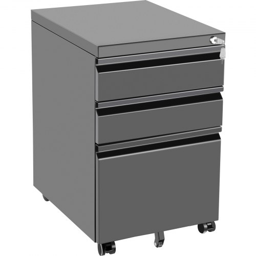 Silver/Anthracite DEA HOME Tango 70 x 39 x 43cm 6 Drawers/Wooden Top Wheeled Filing Cabinet 