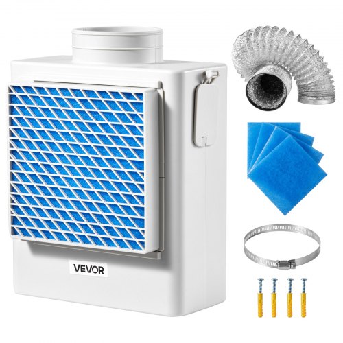 

VEVOR 3 in 1 Indoor Dryer Vent Kit ABS Material Fits 99 mm Exhaust Port