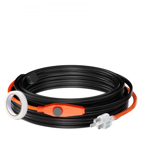 

VEVOR Pipe Heating Cable 30FT 7W/FT Heat Tape for Pipes with Built-in Thermostat