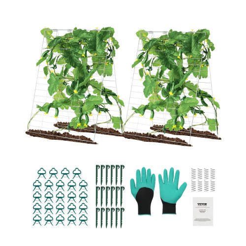 

VEVOR A-Frame Cucumber Trellis 35" x 55" Foldable Metal Garden Trellis