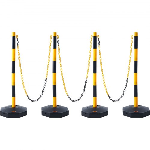 VEVOR 4-Pack Adjustable Traffic Delineator Post Cones with 8-Foot Plastic Chain detail photo 15