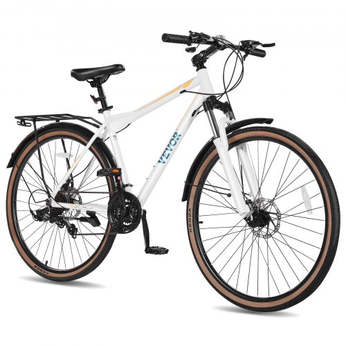 VEVOR Hybrid Bike Mens Hybrid Bicycle City Commuter Bikes 700c 24-Speed Shimano