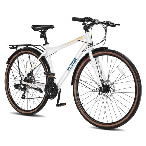 VEVOR Hybrid Bike Mens Hybrid Bicycle City Commuter Bikes 700c 24-Speed Shimano