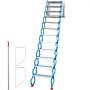 VEVOR Attic Steps Pull Down Attic Stairs 12 Steps Pulldown Attic Stairs Blue
