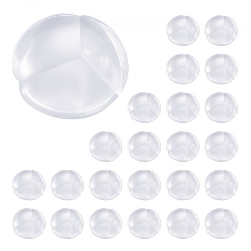 VEVOR Corner Protectors Baby Proofing, 24 Pack, Clear & Transparent Table Corner Guards Covers for Baby Safety, 1.34-inch Depth, 0.28-inch Thickness, Strong Adhesive, Cushion for Furniture Sharp Edges HJDPPMHJ12JZKR3G1001V0