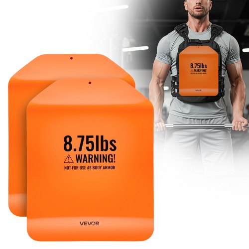 VEVOR Curved Weight Vest Plates, 8.75 LB Pairs, Premium Steel Tactical Weighted Plates for Vest, Ergonomic Design, for Strength Endurance Training, Ru