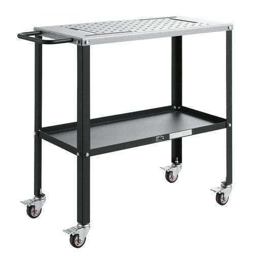 Vevor Welding Table 36" X 18" Movable Welding Workbench 1200LBS Capacity, Heavy-Duty Steel Work Table Platform With 4 Lockable Casters, 4 Tool Slots,-image