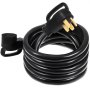 Heavy Duty 15 ft 50 Amp RV Extension Cord Power Supply Cable w/Molded Connector&Handles 125V/250V