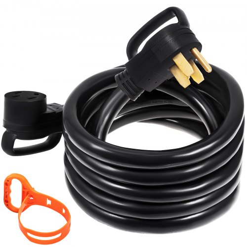 

VEVOR 25 FT 50Amp RV Extension Cord NEMA N14-50P to N14-50R, 125 / 250V Heavy Duty STW 6/3+ 8/1 RV Power Cord, for EV Charging and RV Trailer Campers
