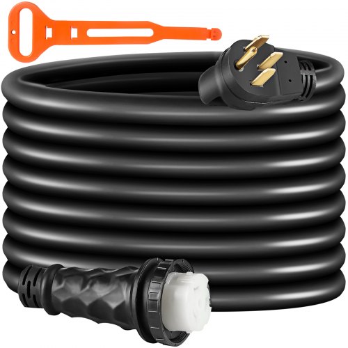 VEVOR RV Power Cord 36 ft 50 amp RV Extension Cord 14-50P to SS2-50R Rain Proof