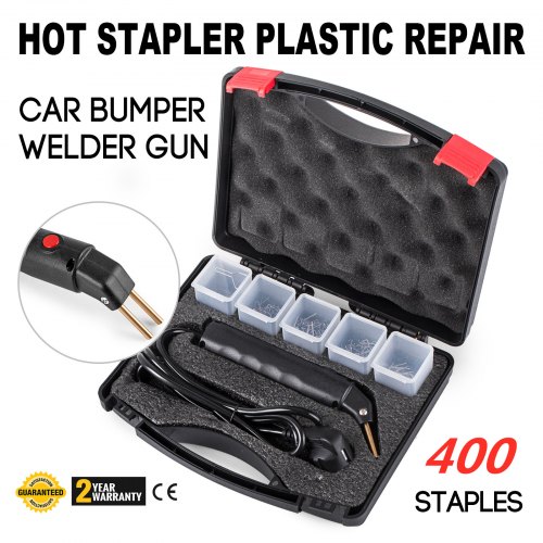 Hot Stapler Car Bumper Fender Fairing Welder Gun Plastic Repair Kit 400 Staples 
