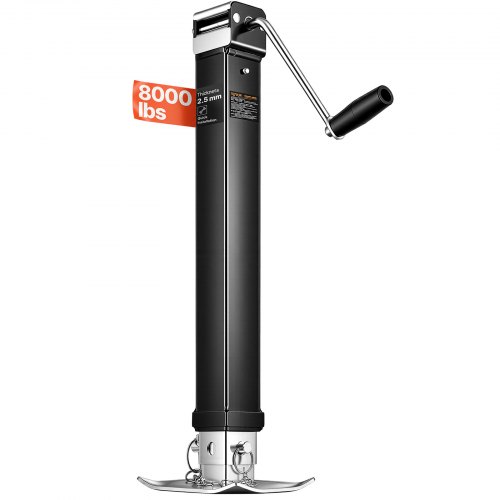 Vevor Trailer Jack, 8000 Lbs Dynamic Load Capacity, Weld-On Pipe-Mount Swivel Trailer Jack With Ergonomic Handle, 15-Inch Vertical Travel, Suitable Fo-image