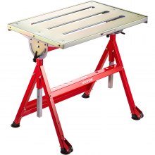 VEVOR Welding Table Steel Welding Table 76 x 51 cm Adjustable Height, Tiltable