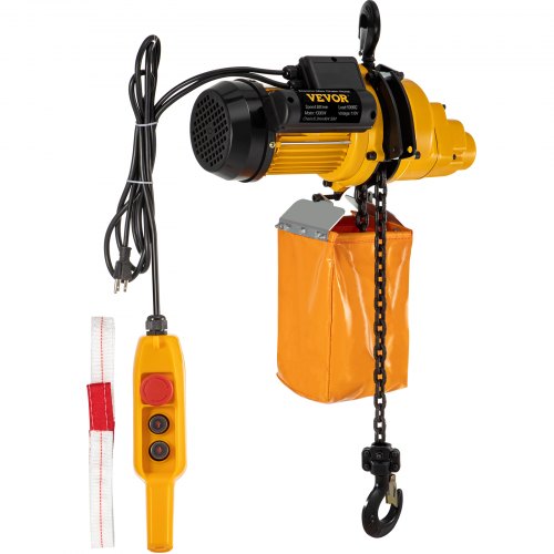 VEVOR Lift Electric Hoist 110V Electric Winch 1100lbs Remote Control 15ft Chain