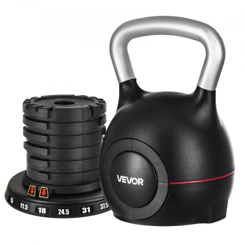 

Adjustable Kettlebell with 7 Weight Levels 5/11.5/18/24.5/31/37.5/44 lbs