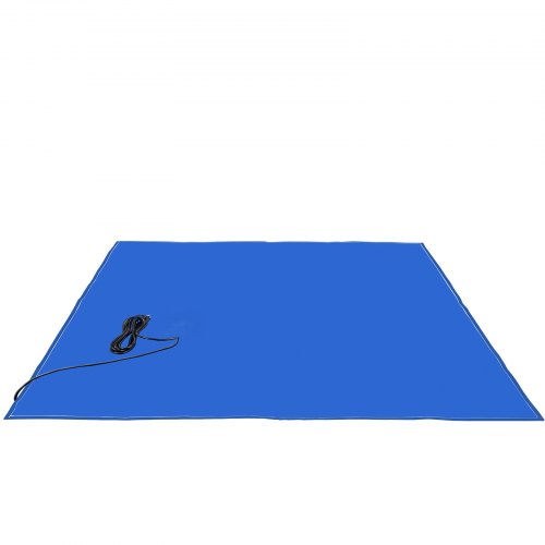 VEVOR Ground Thawing Blanket, Electric Concrete Curing Blanket with 10' x 10' Heated Dimensions, 12' x 12' Finished Dimensions, High Density Concrete Blanket, Snow Melting Mat Traps Heated Walkway Mat