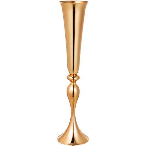 Gold Trumpet Vase for Party Celebration Flower Vases Centerpiece 29.5" Height 