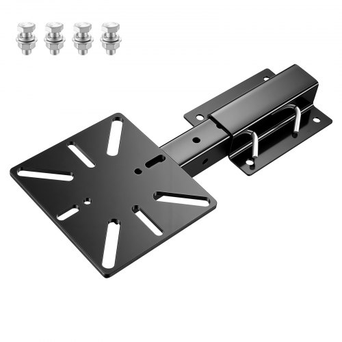 VEVOR Vise Plate Holder, 3-in-1 Table/Wall/Hitch Mounted for 2" Receivers, 4-Level Adjustable Length, Heavy-Duty Steel, Compatible with Pipe Vises & Bench Grinders for Vehicle Repairs, Metalworking
