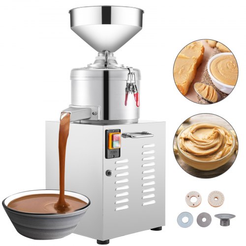 2850r/min Sesame Paste Peanut Butter Milling Making Miniature 220V Household Automatic Grinding Machin Commercial Electric Peanut Butter Maker Machine 