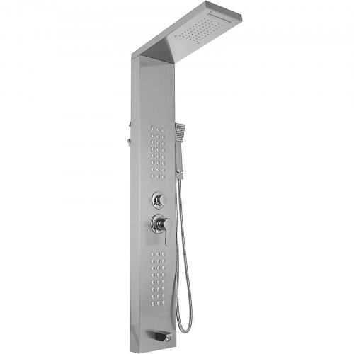 VEVOR Shower Panel Tower System Stainless Steel Multi-Function Shower Panel With Spout Rainfall Waterfall Massage Jets Tub Spout Hand Shower For Home