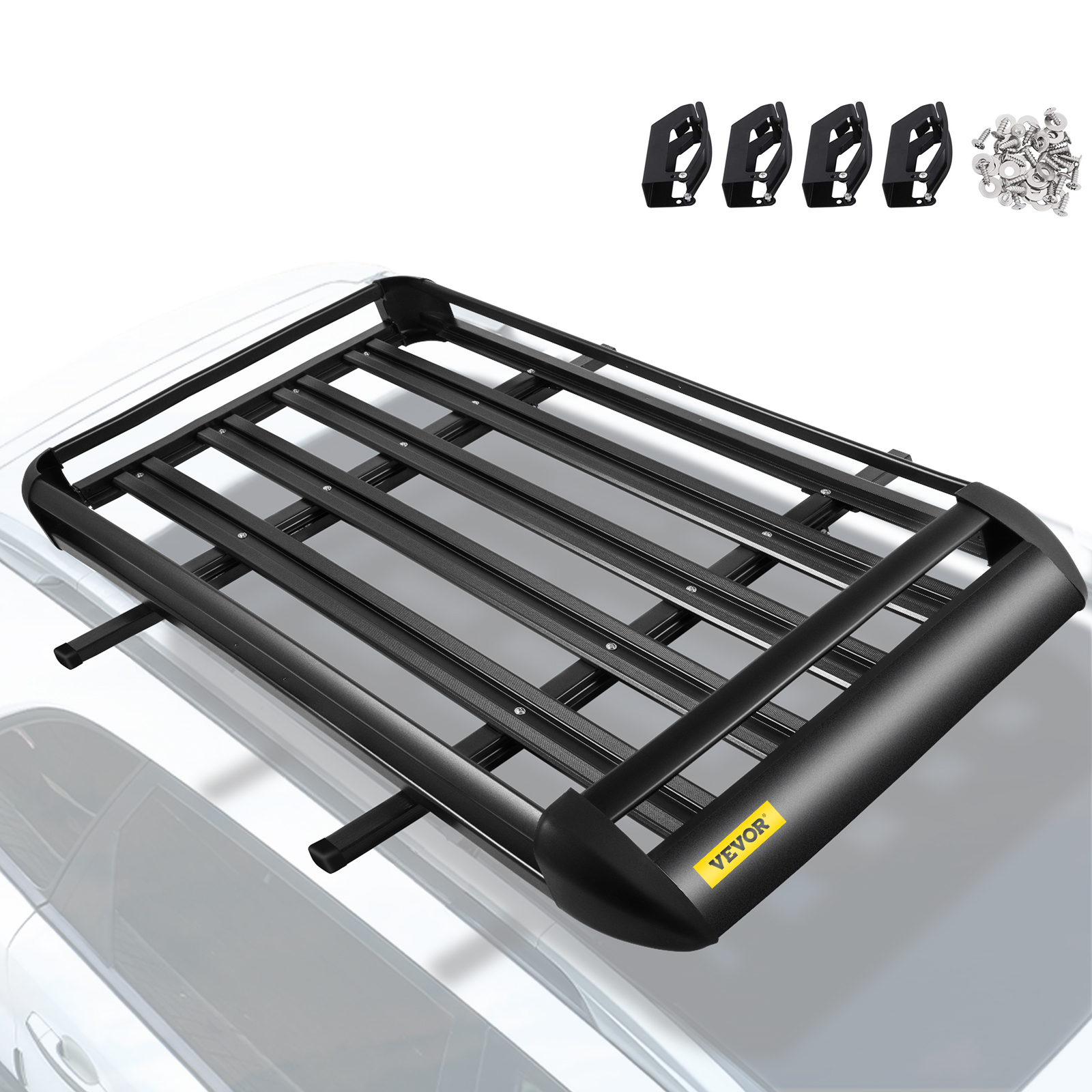 Universal Roof Rack Car Luggage Cross Bar Aluminum with Bars 50" X 38" Basket от Vevor Many GEOs