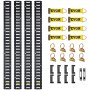 VEVOR E Track Tie-Down Rail Kit, 30PCS 8FT E-Tracks Set Includes 4 Steel Rails & 2 Single Slot & 8 O Rings & 8 Tie-Offs w/D-Ring & 8 End Caps, Securing Accessories for Cargo, Motorcycles, and Bikes