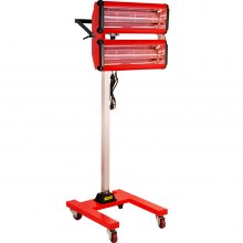VEVOR 2000W Baking Infrared Paint Curing Lamp Short Wave Infrared Heater Car Bodywork Repair Paint Dryer/Stand