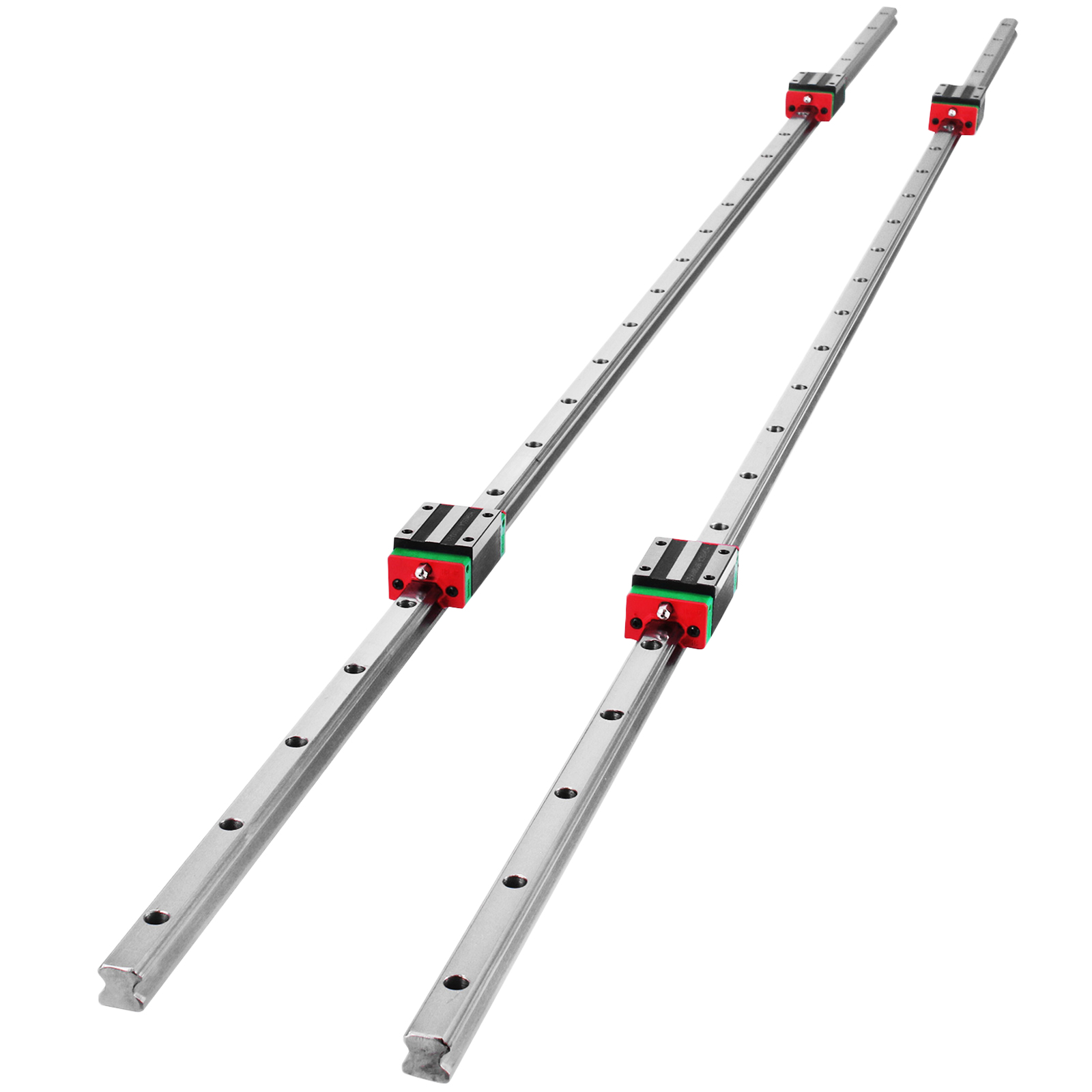 15-1500mm 2 X Linear Guideway Rail 4 X Square Type Bearing Block Hgh 15ca от Vevor Many GEOs