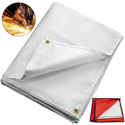 VEVOR Welding Blanket Fiberglass Blanket 10"x10" Fire Retardant Blanket White