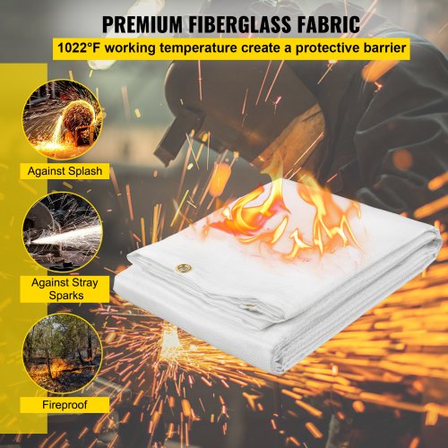 Light Duty 3 M x 2 M 600 ° C en fibre de verre enduit de soudage Couverture/Fire Blanket EN476