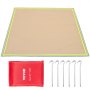 VEVOR Square Fire Pit Mat, 67" x 60" Fire Pit Mat for Deck, 1022 °f Fire Mat, 3.3lb Fireproof Mat for Fire Pit, Fire Pit Mat w/ 10 Stainless-Steel Grommets, 6 Silver Screw Fire Mat for Fire Pit Yellow